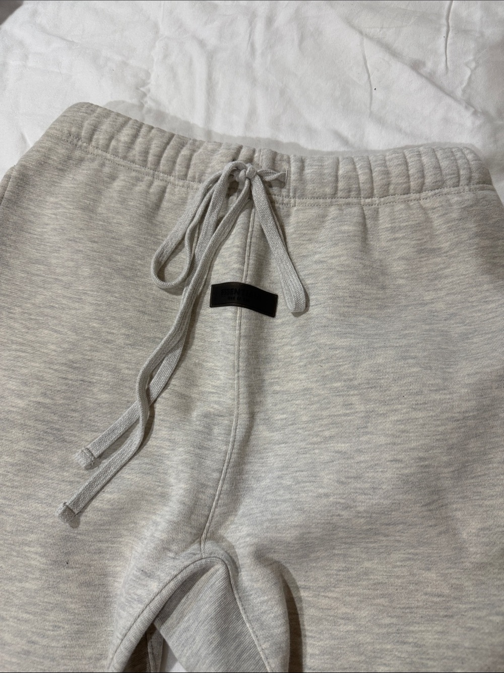 Essentials light gray cuffed sweatpants